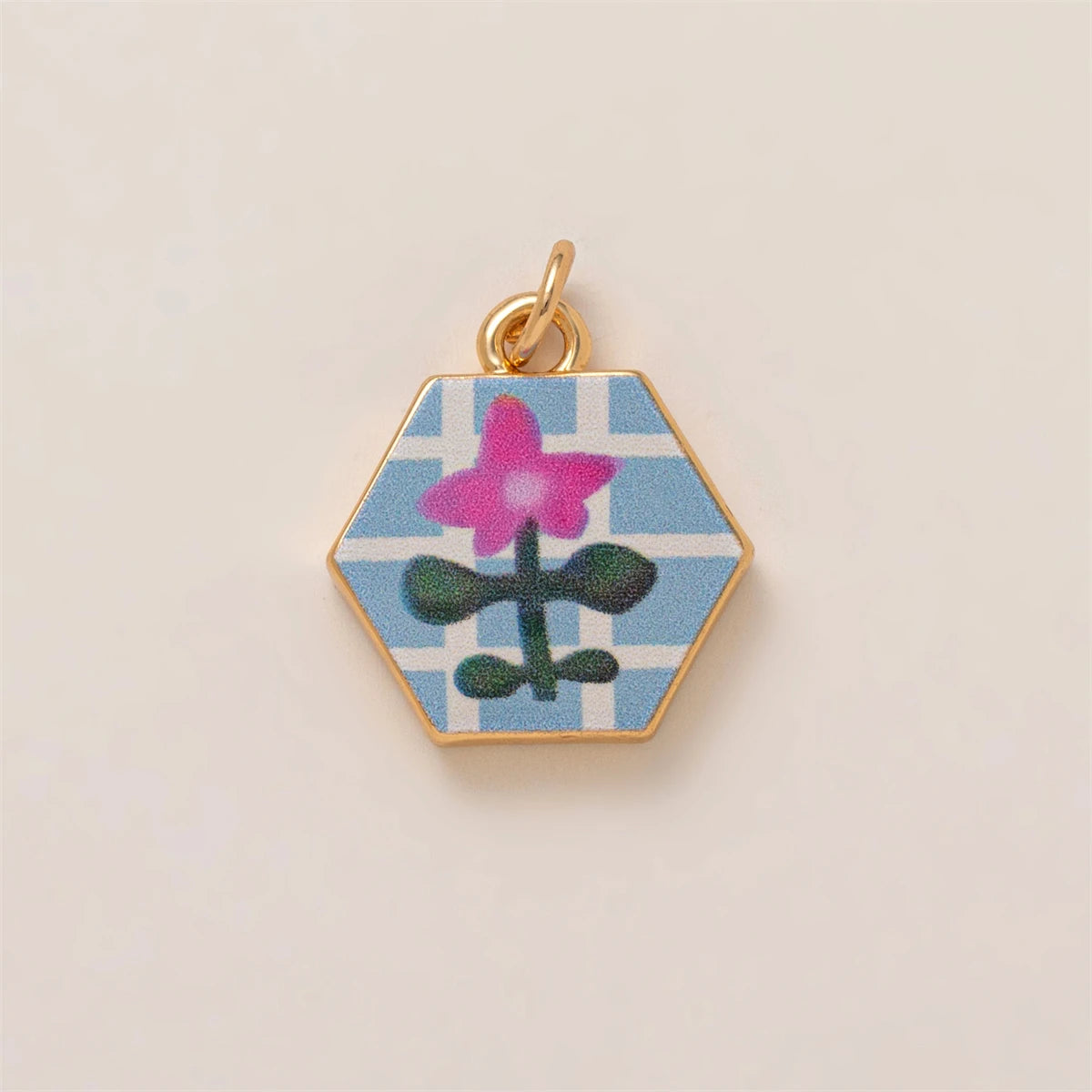 【DIY Pendant】Copper Floral Charm Pendant - PC006