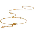 Cubic zirconia geometric chain necklace in gold-plated stainless steel with cubic zirconia.