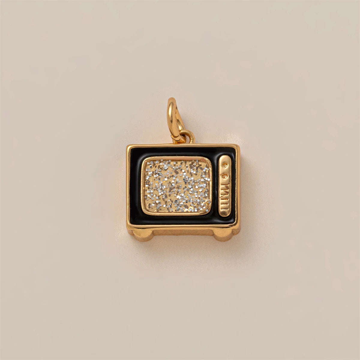 【DIY Pendant】Gold Plated Copper Zircon Inlaid Charm Pendant - PC005