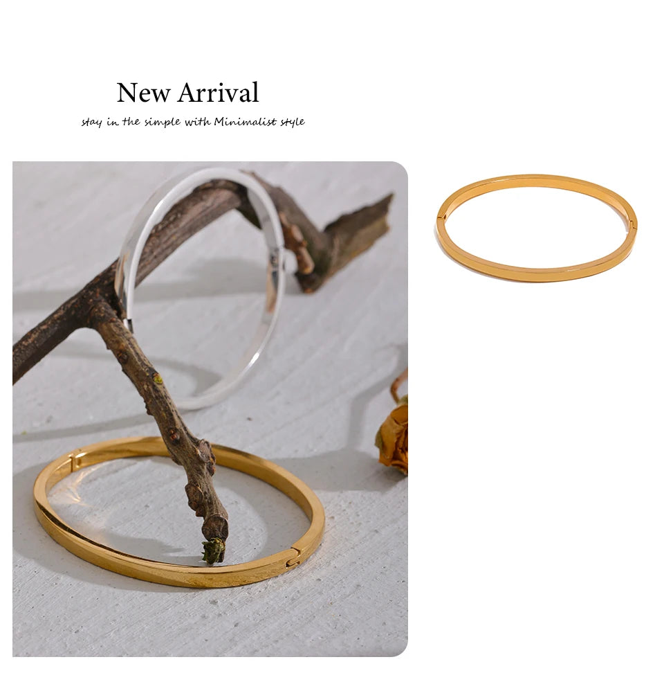 Geometric Bracelet — Gold-Plated 316L Stainless Steel · PS2202
