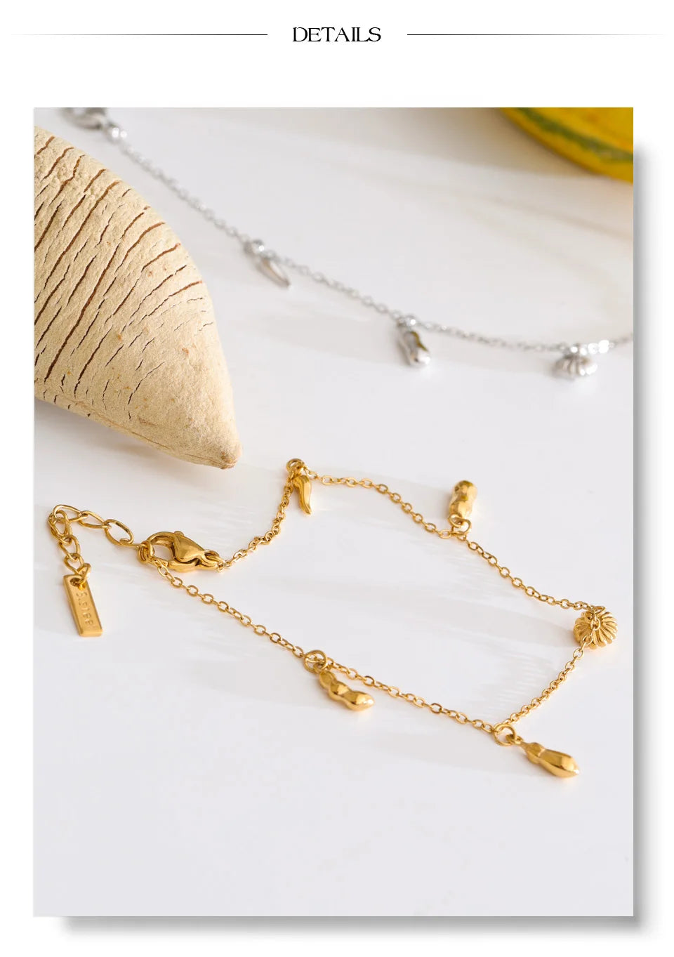 Geometric Chain Bracelet — Gold-Plated Stainless Steel · PS1061