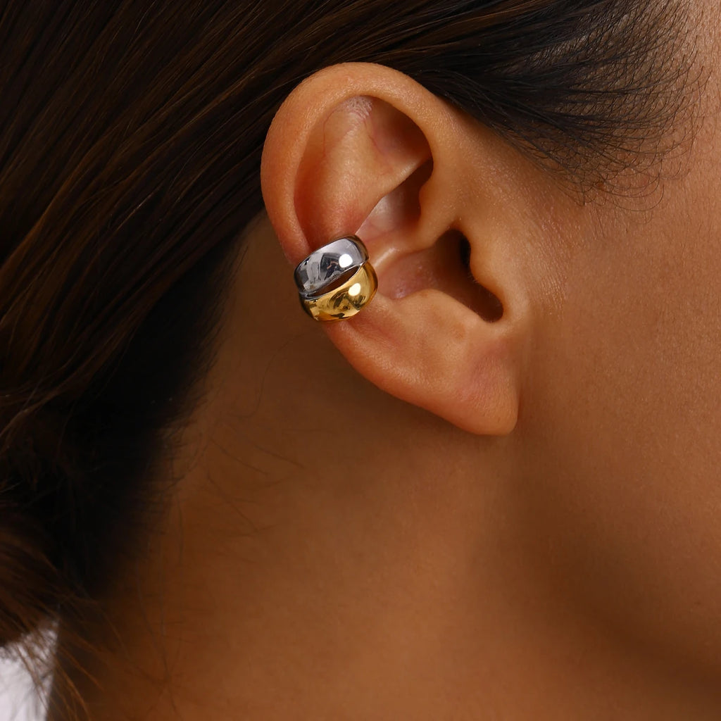 Gold CZ Ear Cuff — Stainless Steel · PS095