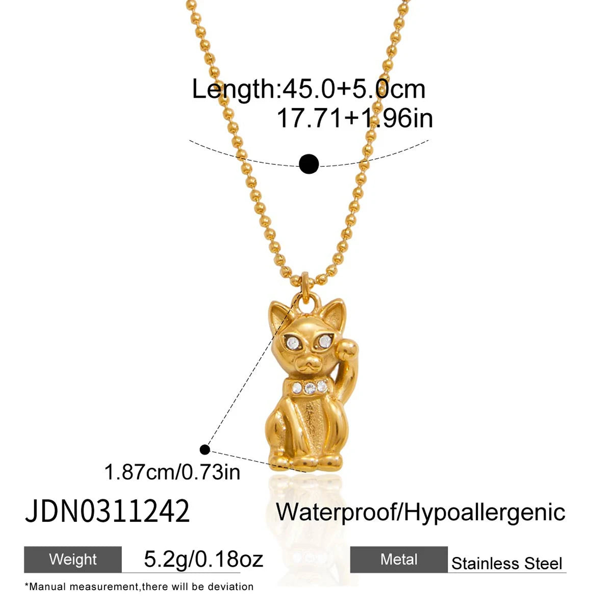 Pet Hug Pendant Necklace — Stainless Steel · PS338