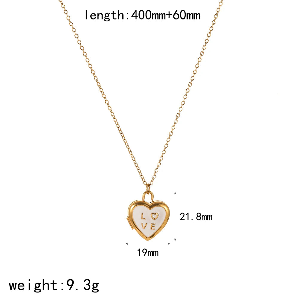 Personality Design Stainless Steel Can Be Opened And Closed Oval Photo Album necklace Valentine Gift for Her