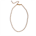 Freshwater pearl geometric necklace in gold-plated stainless steel with freshwater pearl.