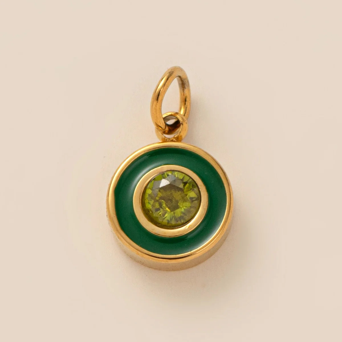 【DIY Pendant】Stainless Steel Birthstone Charm Pendant - PS008