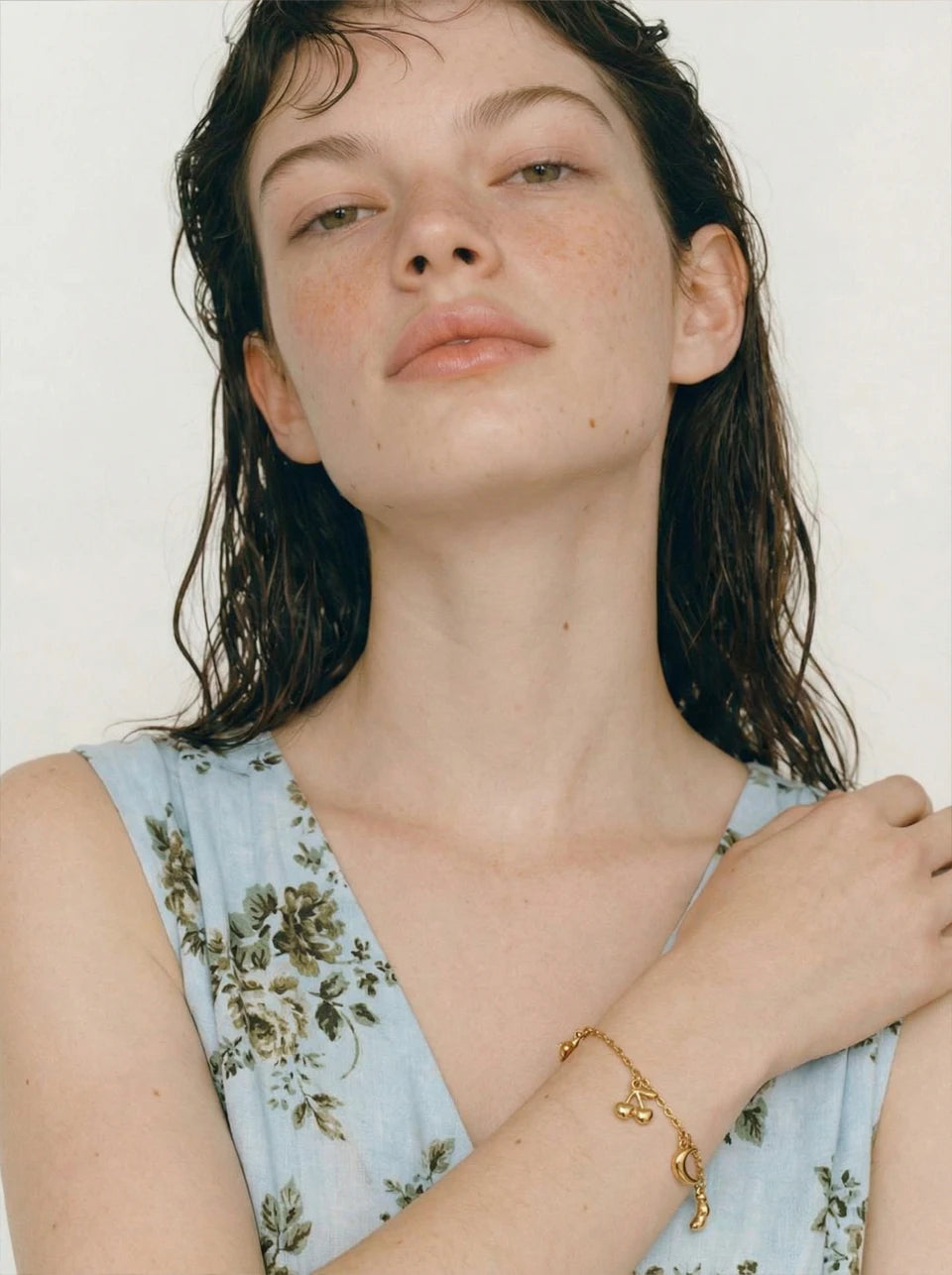 Star Moon Geometric Bracelet — Gold-Plated Stainless Steel · PS1126