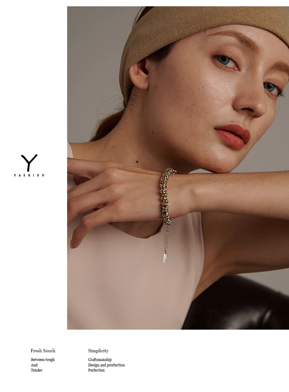 Geometric Chain Bracelet — Gold-Plated Stainless Steel · PS1932