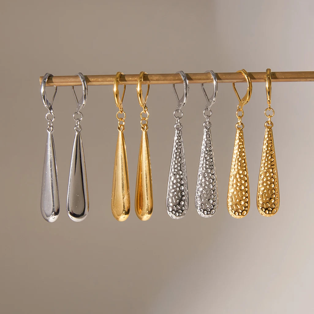 Long Chain Tassel Earrings — Stainless Steel · PS104