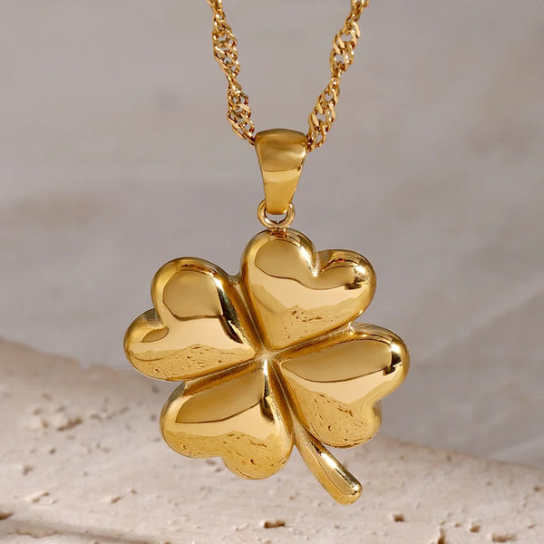 Lucky Flower Necklace — Stainless Steel · PS324