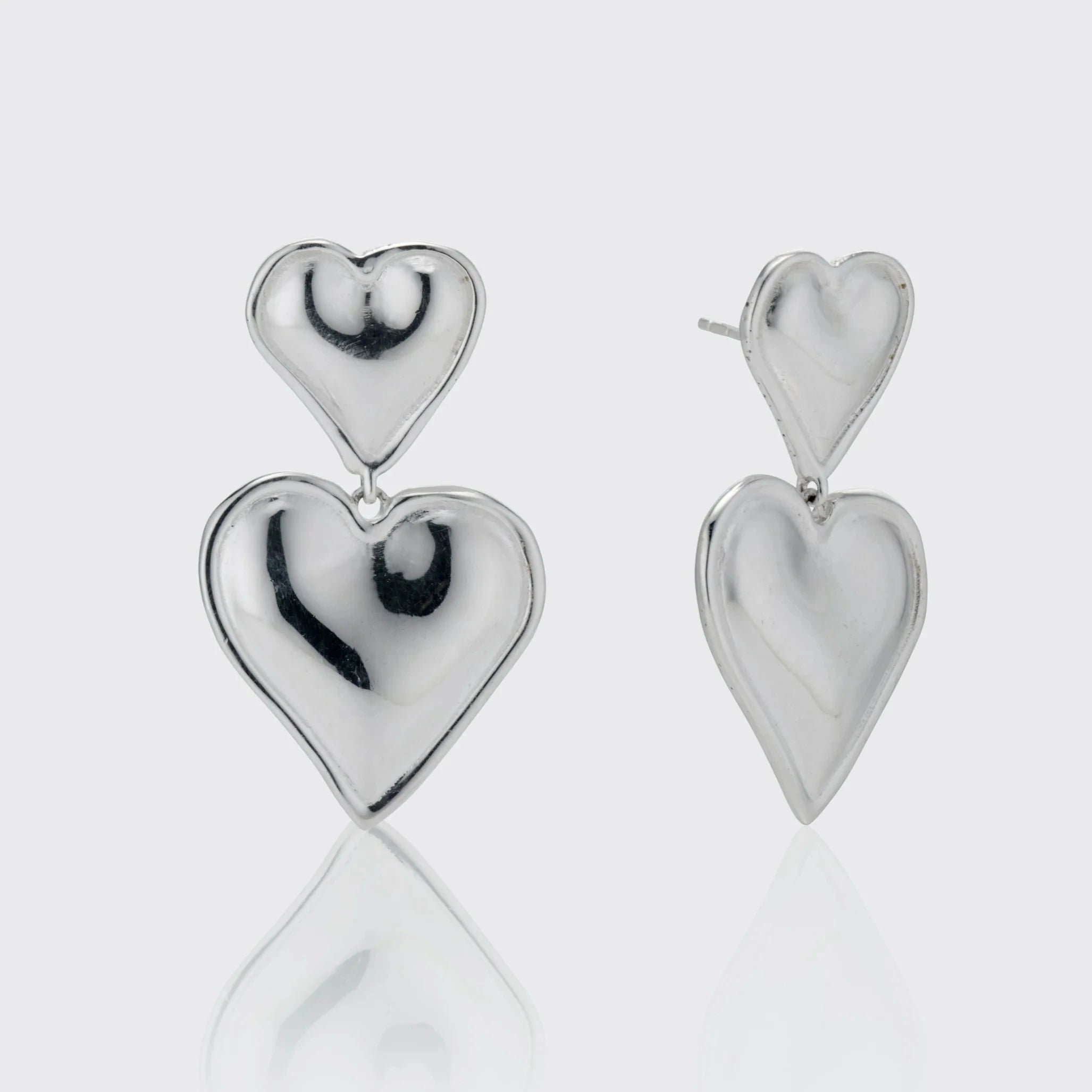 Heart Smooth Earrings — Stainless Steel · PS317