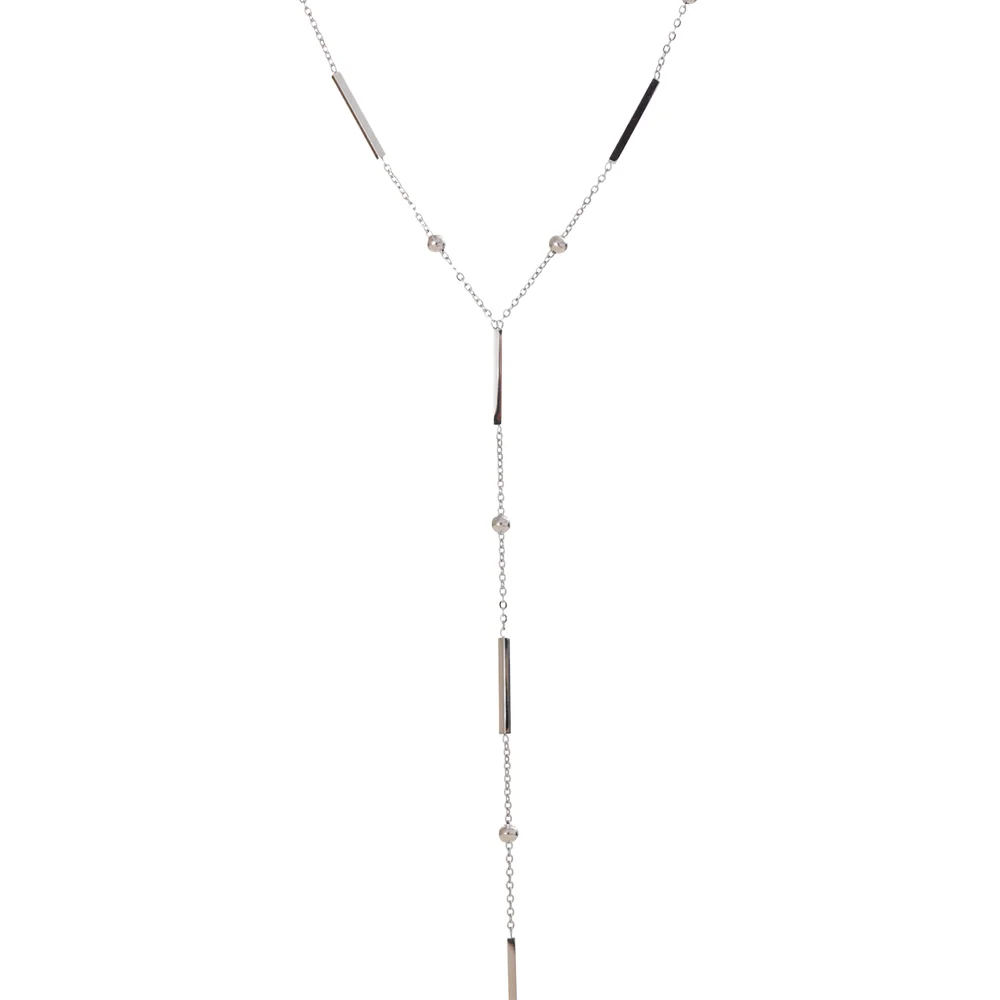 Geometric chain necklace in gold-plated 316L stainless steel.