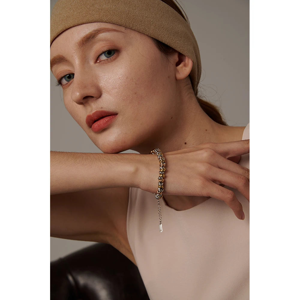 Geometric Chain Bracelet — Gold-Plated Stainless Steel · PS1932