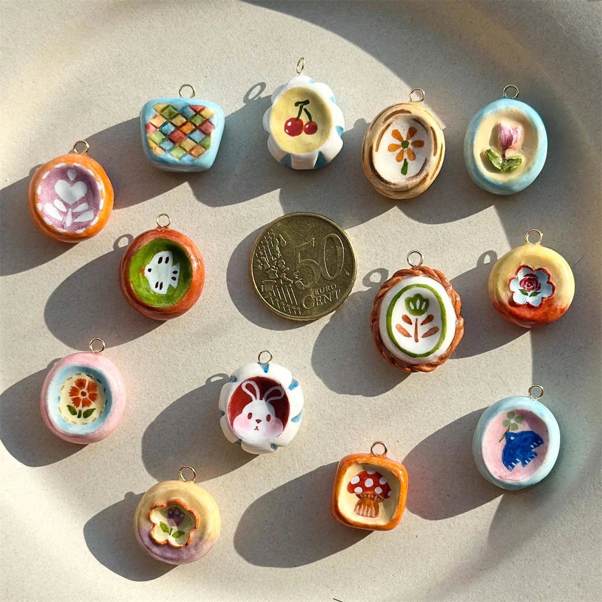 【DIY Pendant】Stainless Steel Food & Beverage Charm Pendant - PS003