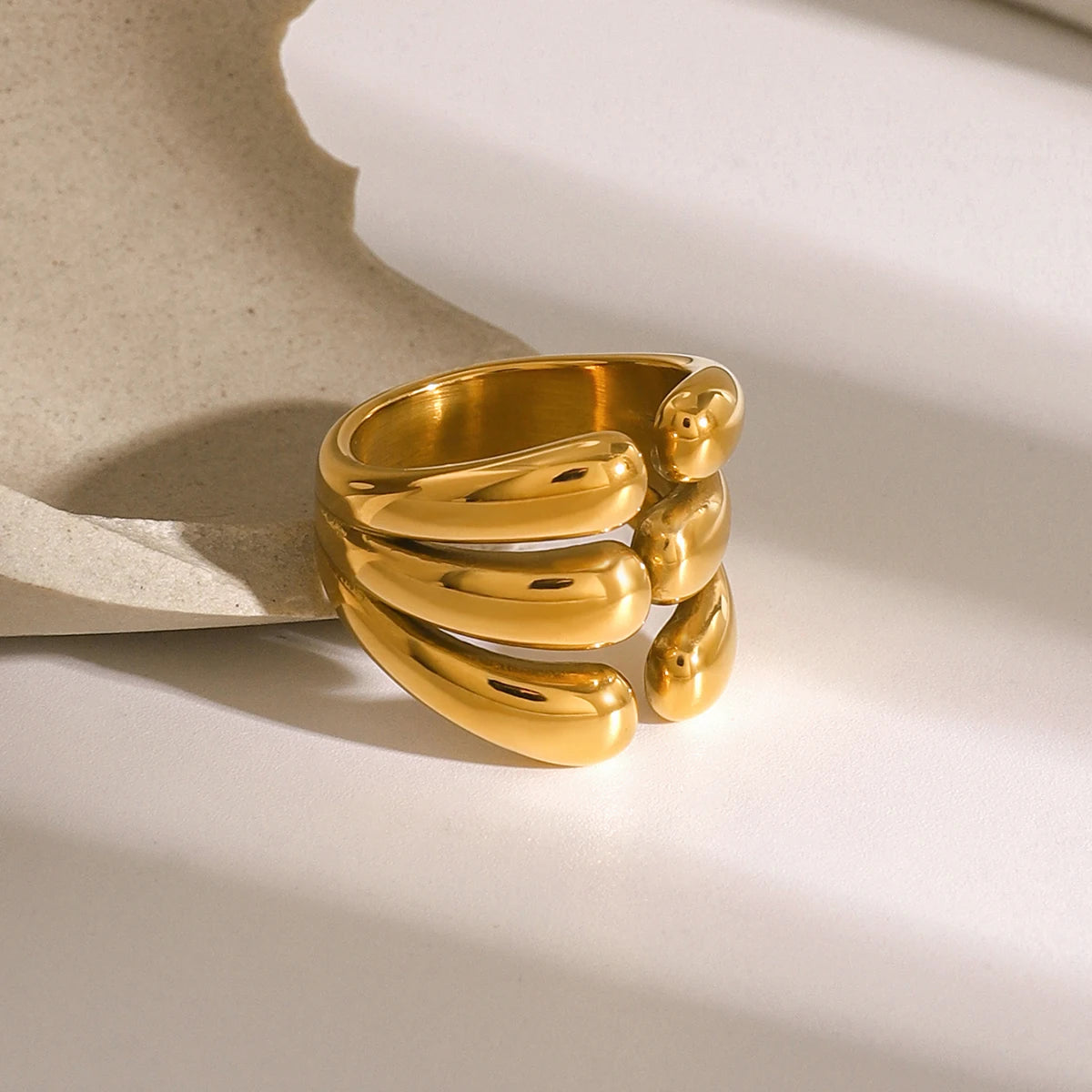 Irregular Open Ring — Stainless Steel · PS321