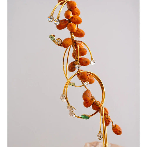 Crystal Geometric Bracelet — Gold-Plated Stainless Steel with Crystal · PS1121