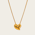 Irregular Heart Pendant Necklace Glossy — 316L Stainless Steel · PS401