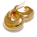 Geometric earrings in gold-plated stainless steel.