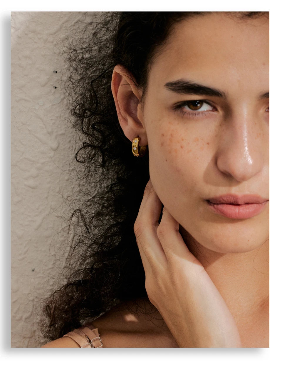 Cubic Zirconia Star Geometric Earrings — Gold-Plated Stainless Steel with Cubic Zirconia · PS1985