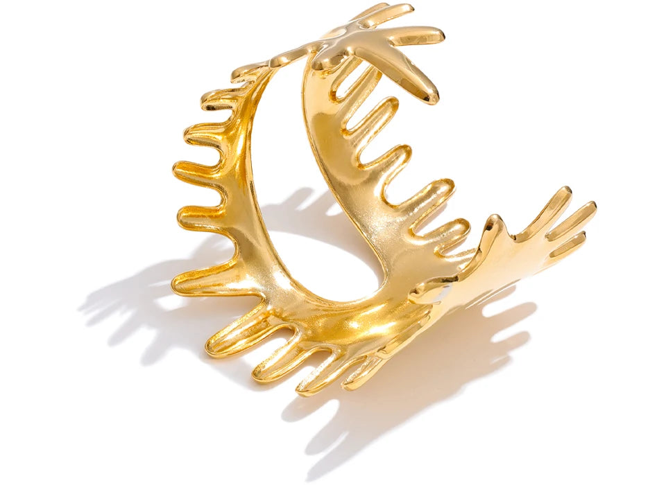 Geometric Bracelet — Gold-Plated Stainless Steel · PS962