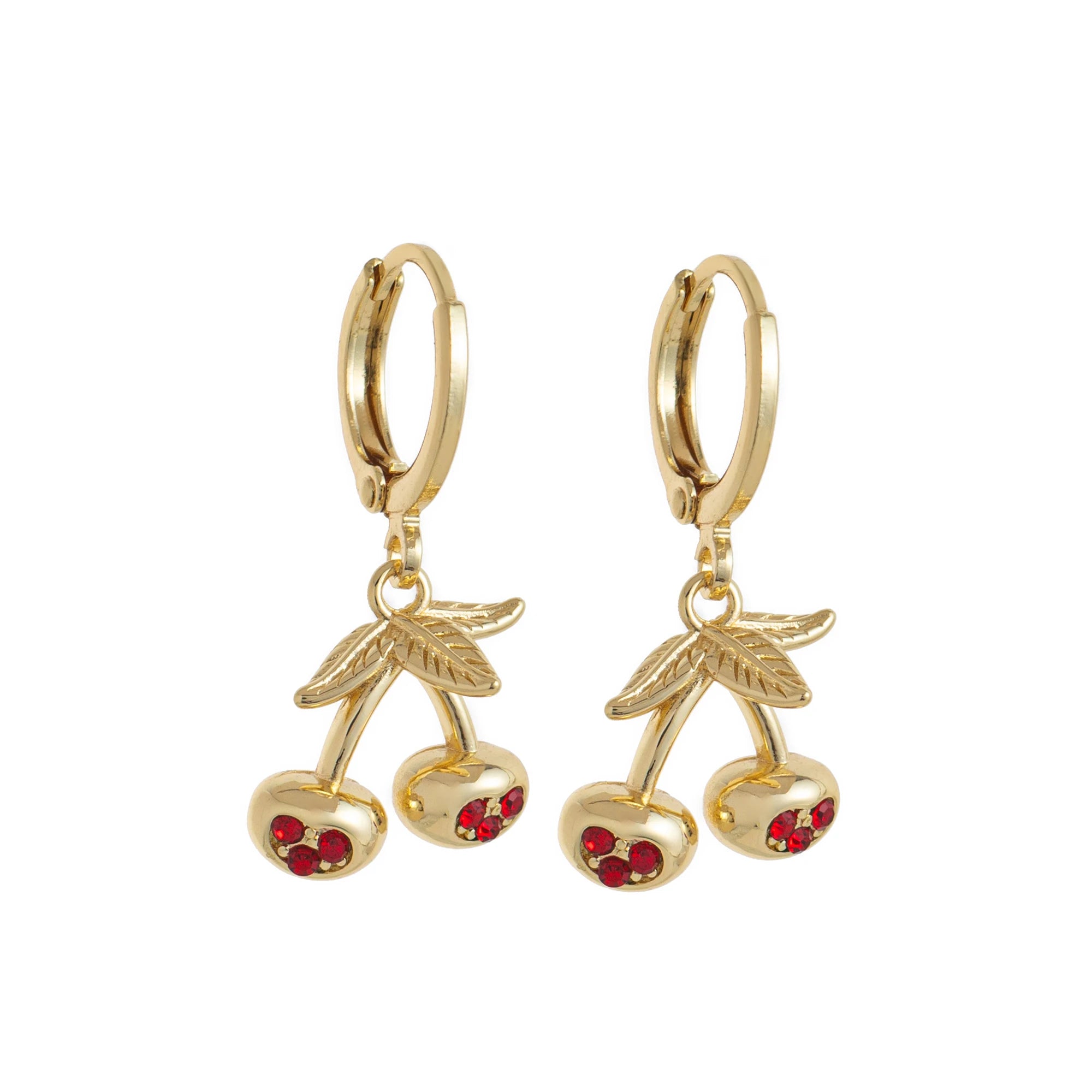 Fruit series gold earrings with high-end feel, ins style earrings with gold plating and color preservation wholesale