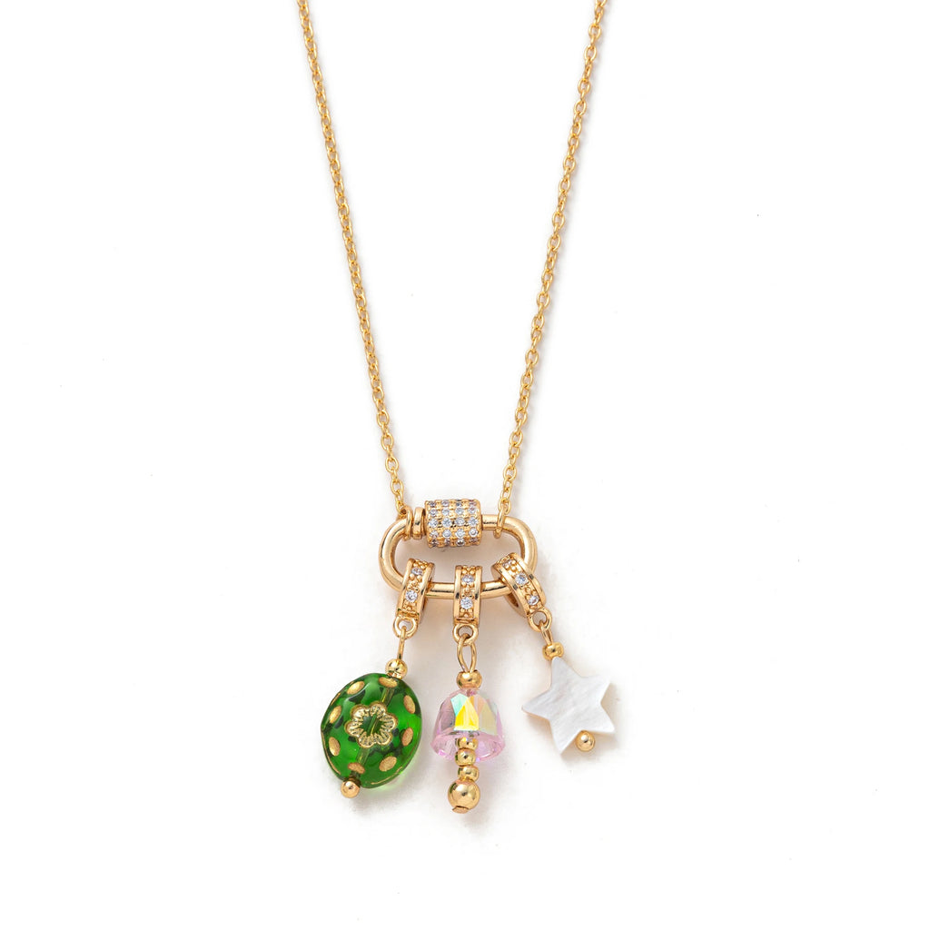Fruit Love Star Ins High Grade Clavicle Chain Pearl Starfish Combination Necklace Gold Plated Color Preserved