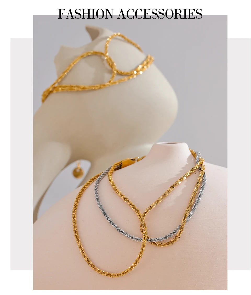 Chain Layered Bracelet — Gold-Plated Stainless Steel · PS1103