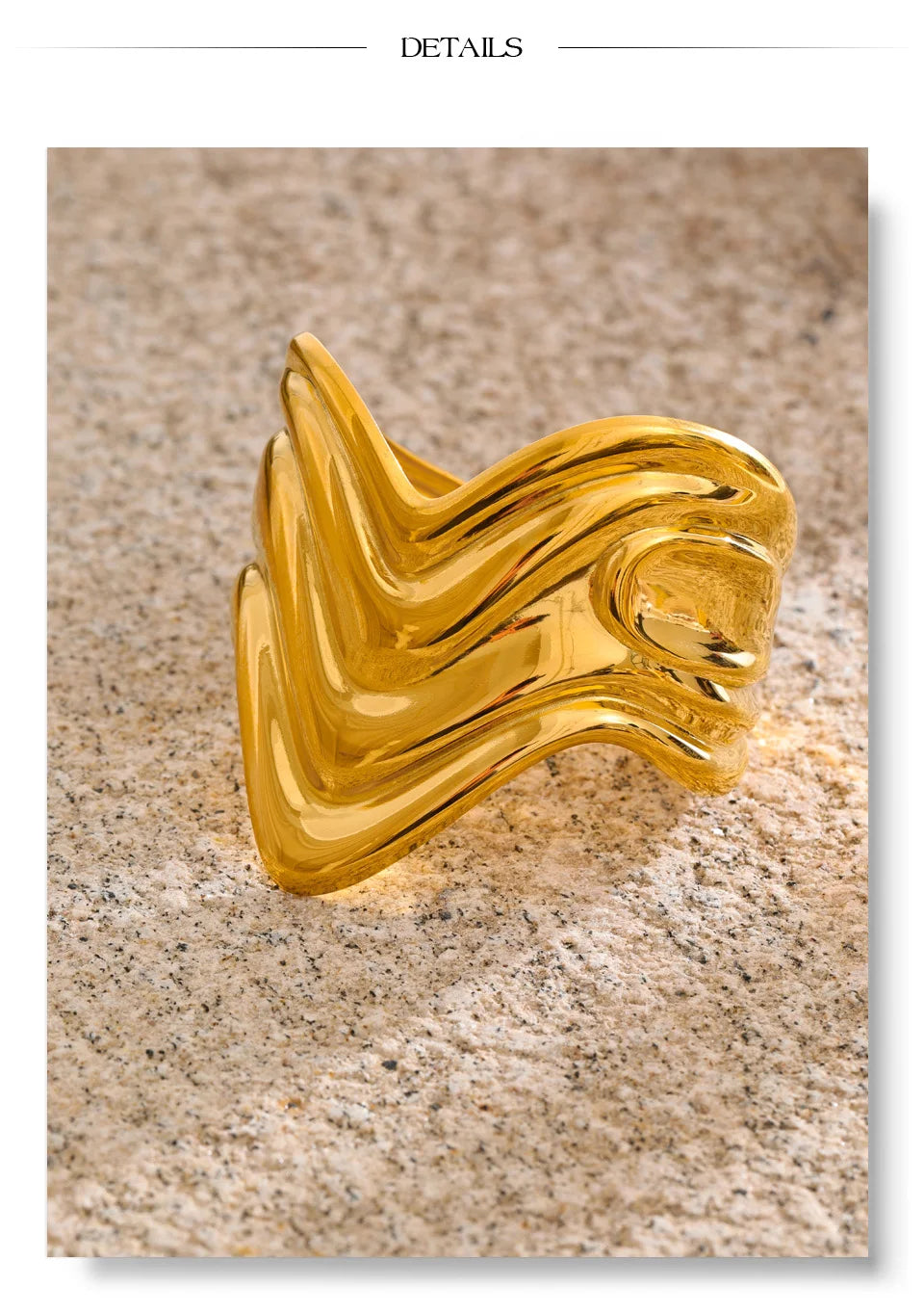 Geometric Bracelet — Gold-Plated Stainless Steel · PS904