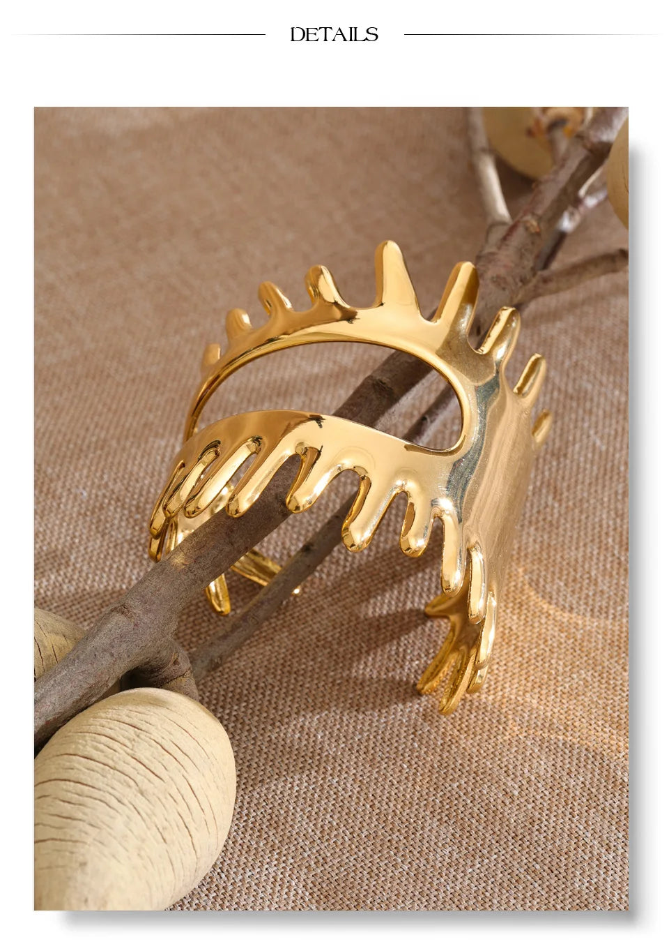 Geometric Bracelet — Gold-Plated Stainless Steel · PS962