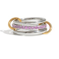 Two-Tone Crystal Ring — Stainless Steel · PS229