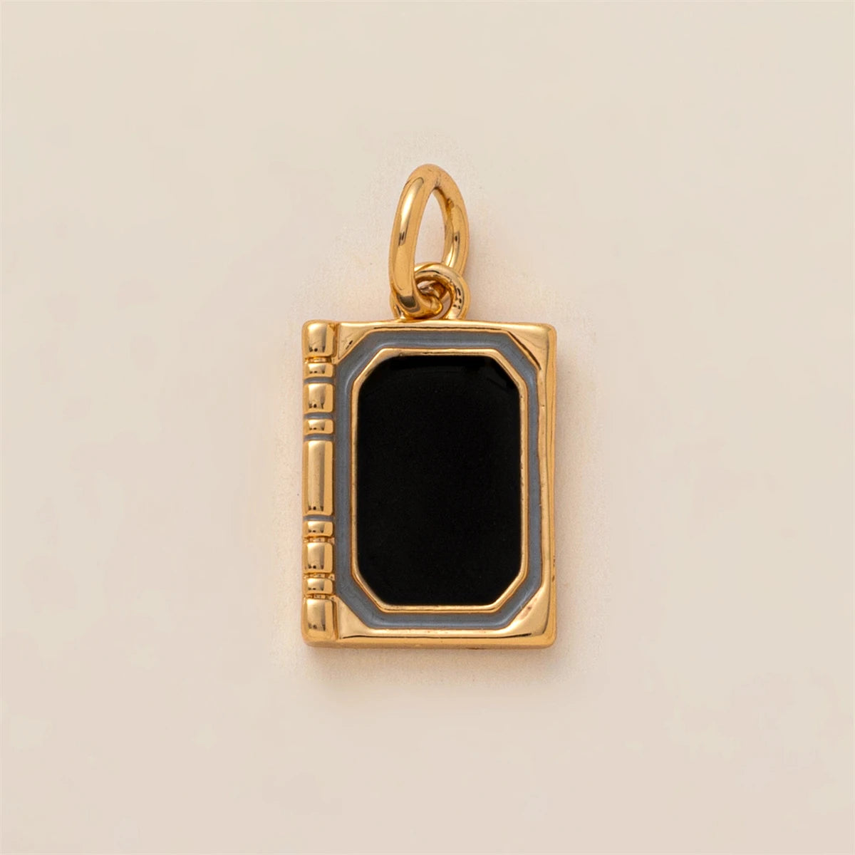 【DIY Pendant】Gold Plated Copper Zircon Inlaid Charm Pendant - PC005