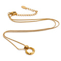 Geometric necklace in gold-plated stainless steel.