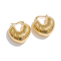 Geometric earrings in gold-plated stainless steel.