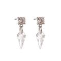 Cubic Zirconia Geometric Earrings — Gold-Plated Stainless Steel with Cubic Zirconia · PS1411