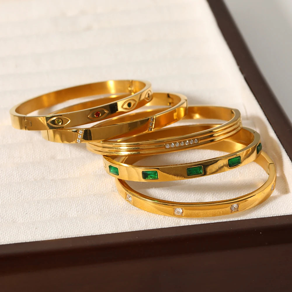 Zircon Crystal Bracelet — 316L Stainless Steel · PS462