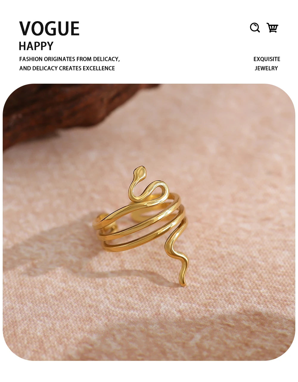 Snake Ring — Stainless Steel · PS475