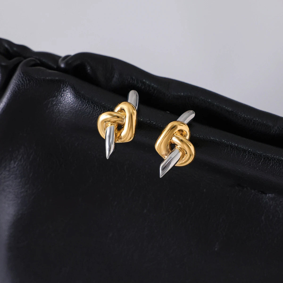 Knot Spike Drop Earrings — Stainless Steel · PS121