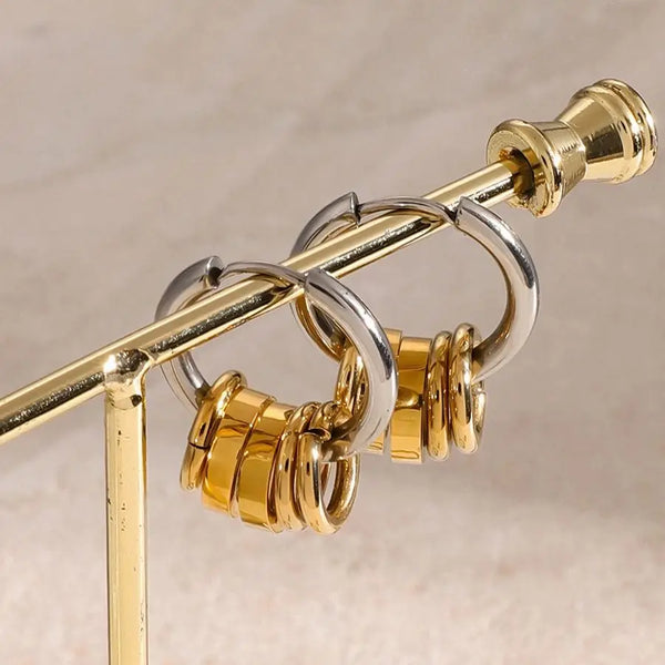 Knot Hoop Earrings — Stainless Steel · PS072