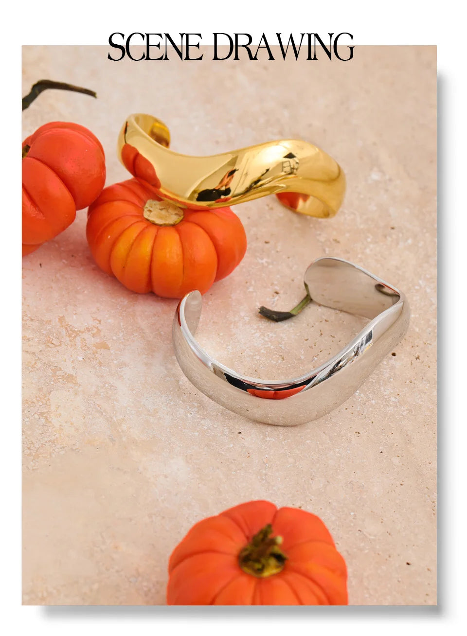 Minimalist Geometric Bracelet — Gold-Plated Stainless Steel · PS1688