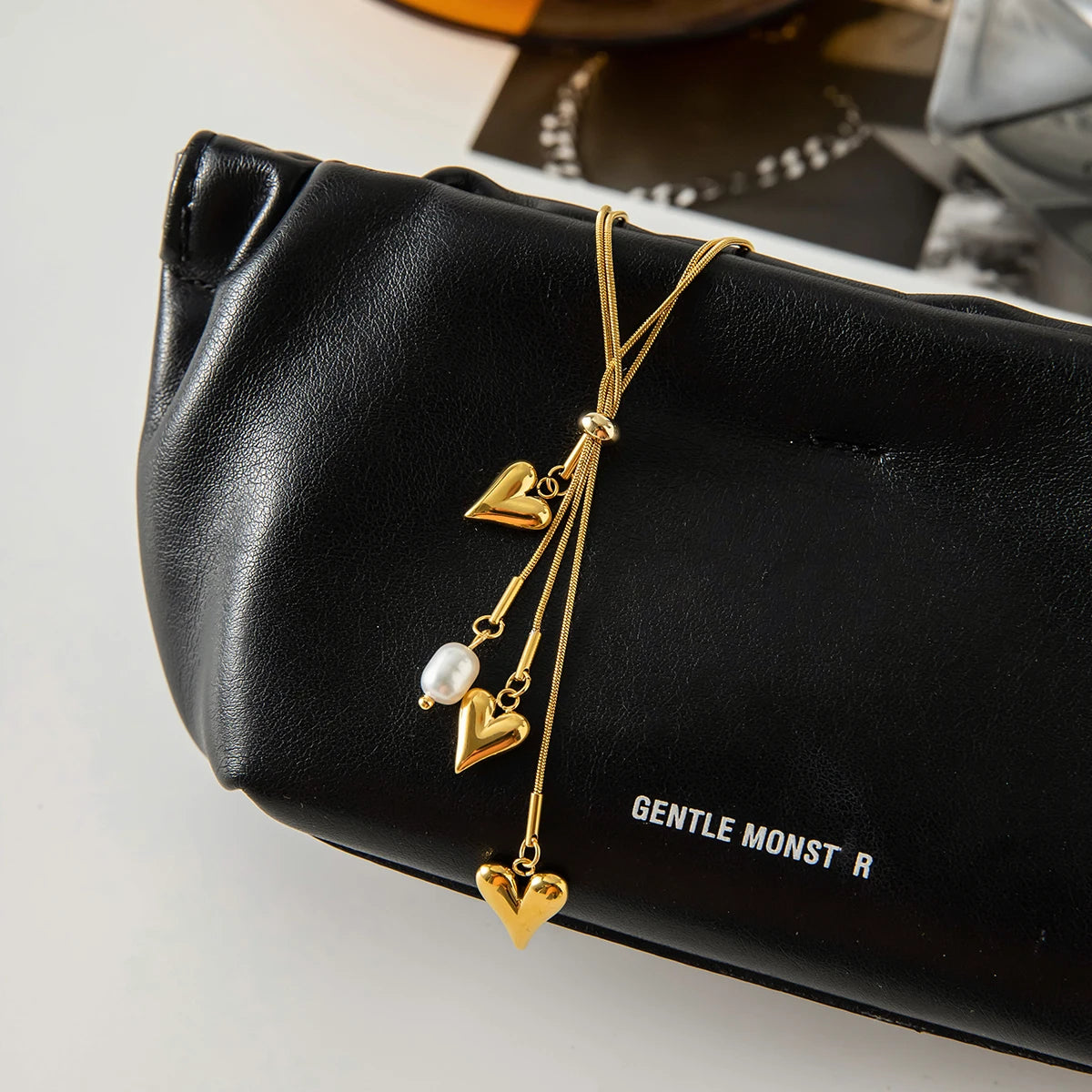 Heart Chain Necklace — Stainless Steel · PS313
