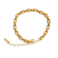 Geometric Chain Bracelet — Gold-Plated Stainless Steel · PS1629