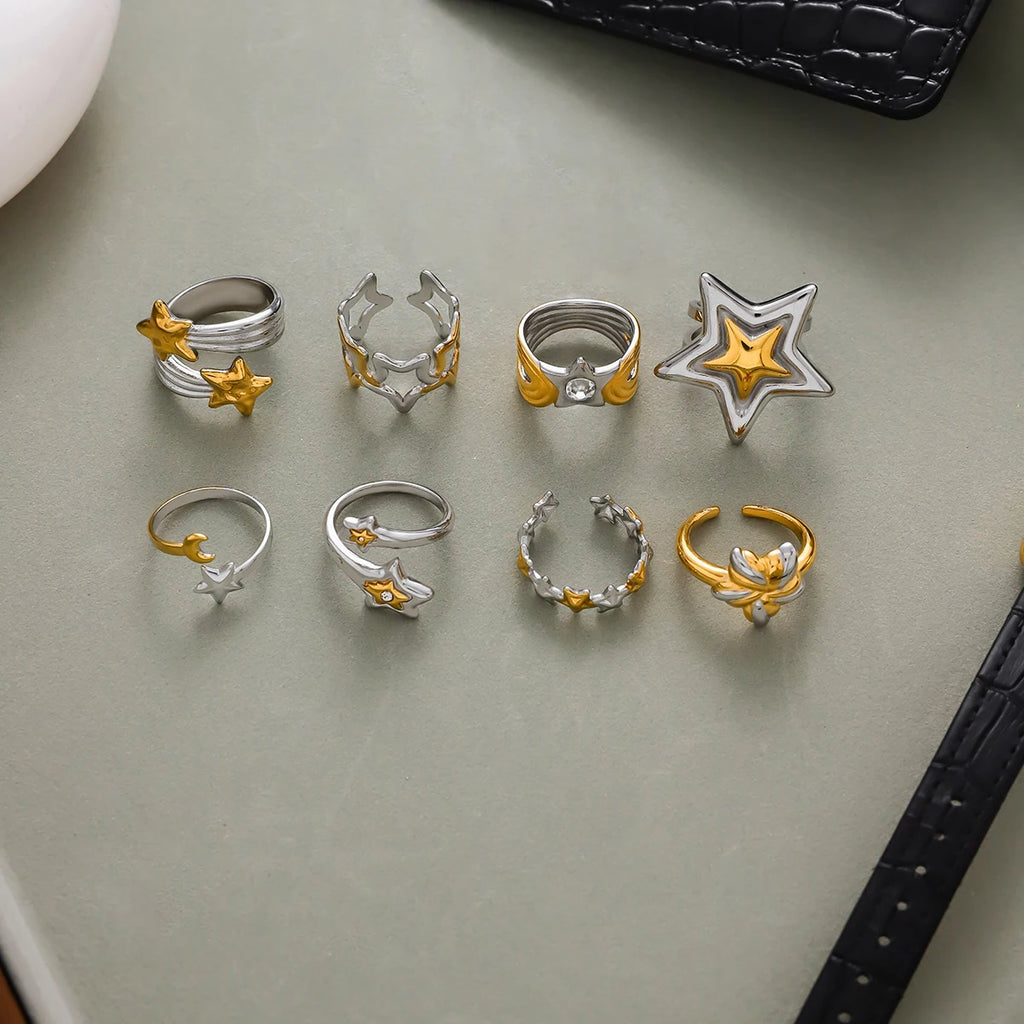 Star Ring Stack — Stainless Steel · PS275