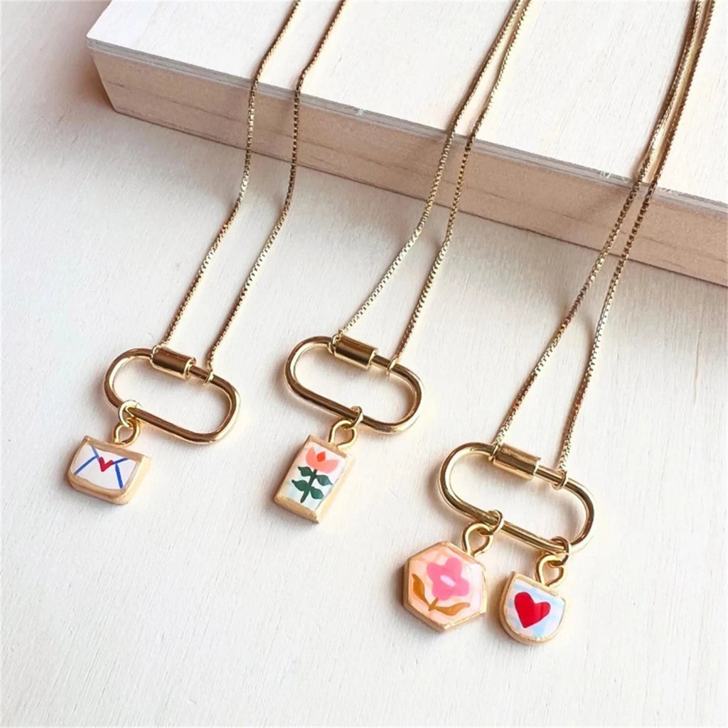 【DIY Pendant】Copper Floral Charm Pendant - PC006
