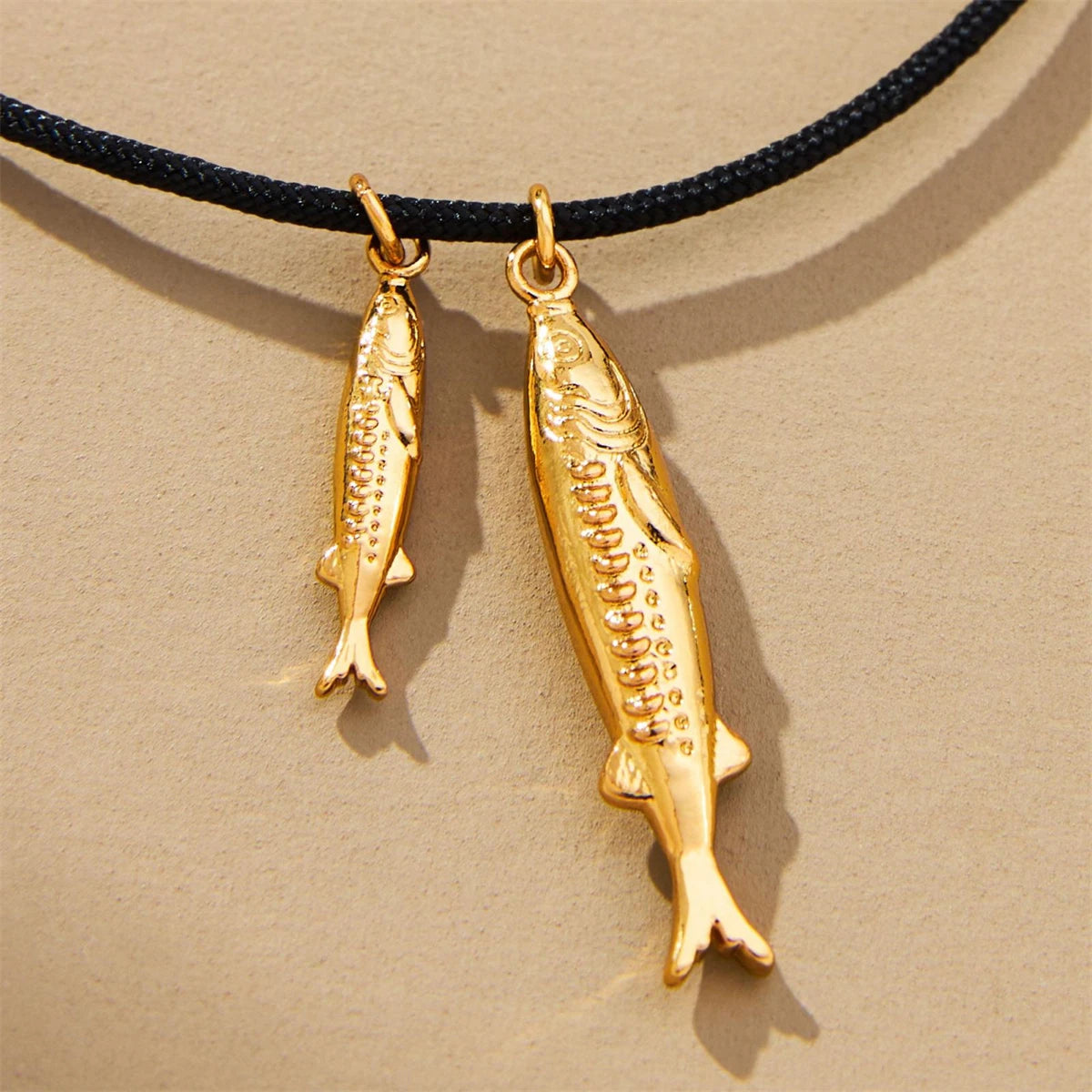 Missing Conch Necklace Tropical Fish Pendant DIY Gold Plated European and American Retro Marine Life Color Preserving Jewelry