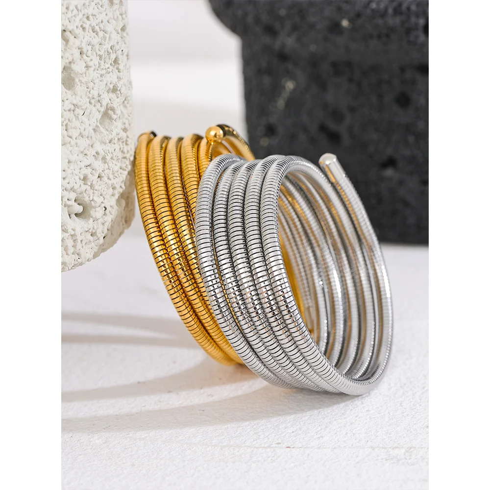 Geometric Bracelet — Gold-Plated Stainless Steel · PS2135