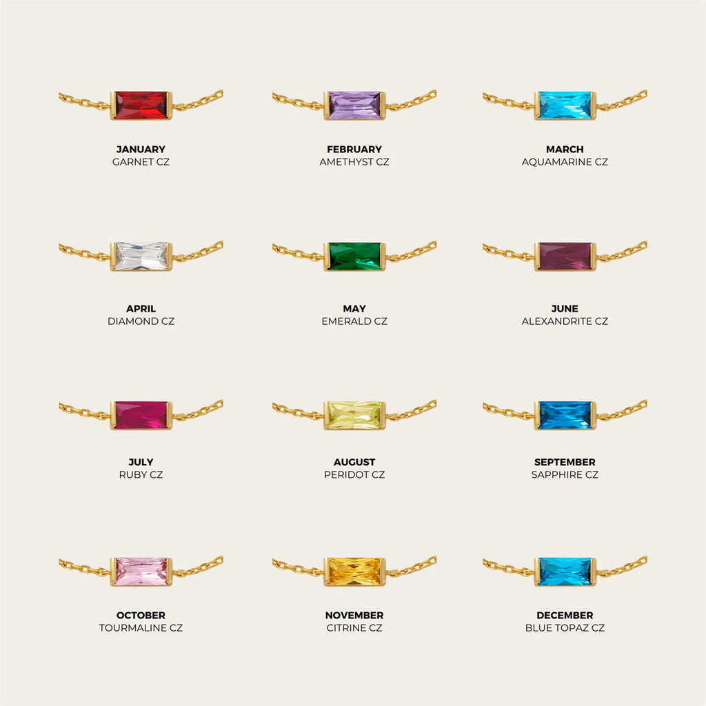 Vintage Art Pearl Sailor Buckle Color Protection Twelve Birthday Stones Birthstone Simple Bracelet Plated with 18K Gold