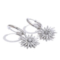Cubic zirconia sun geometric earrings in gold-plated stainless steel with cubic zirconia.