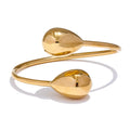 Geometric bracelet in gold-plated stainless steel.