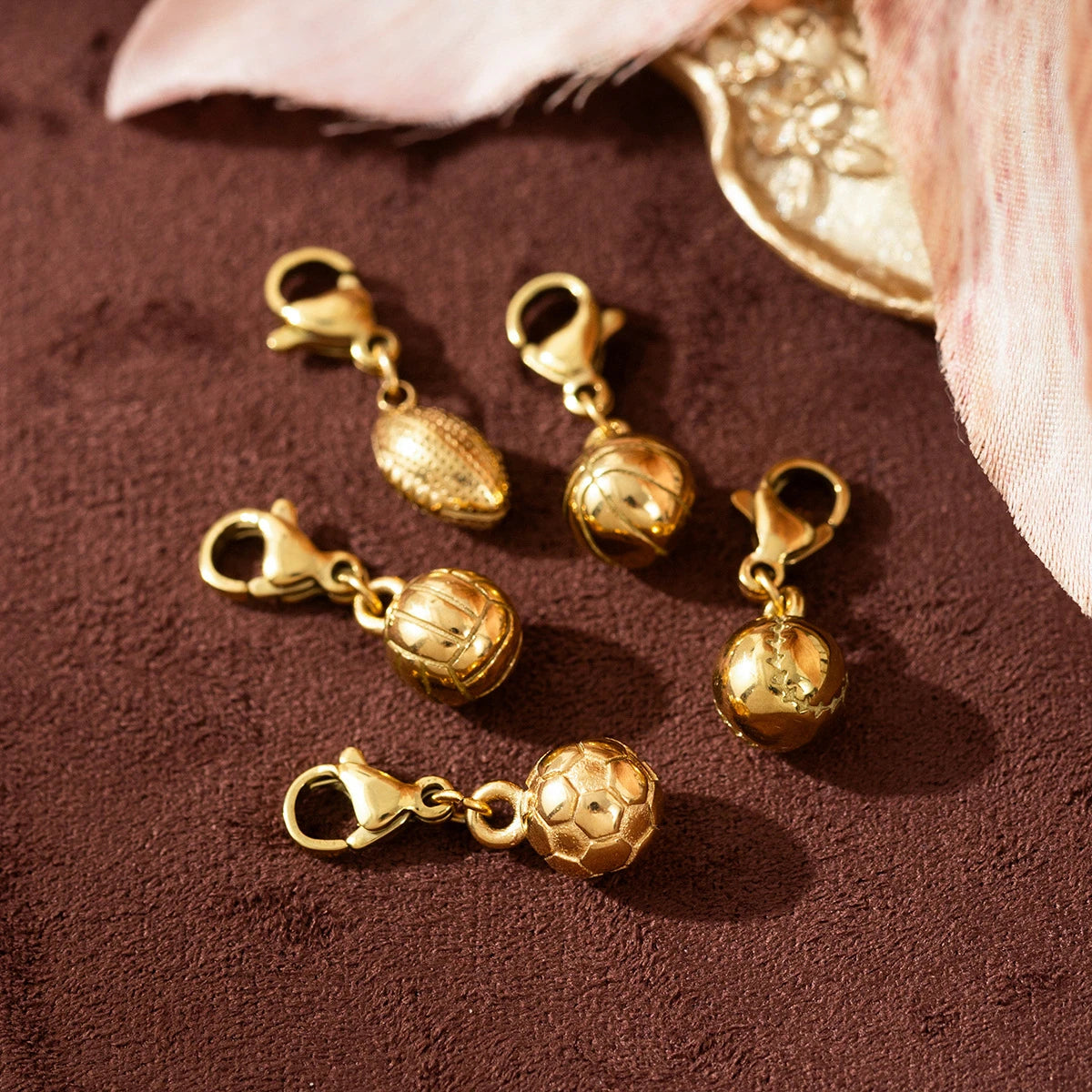 【DIY Pendant】Stainless Steel Sports Charm Pendant - PS010