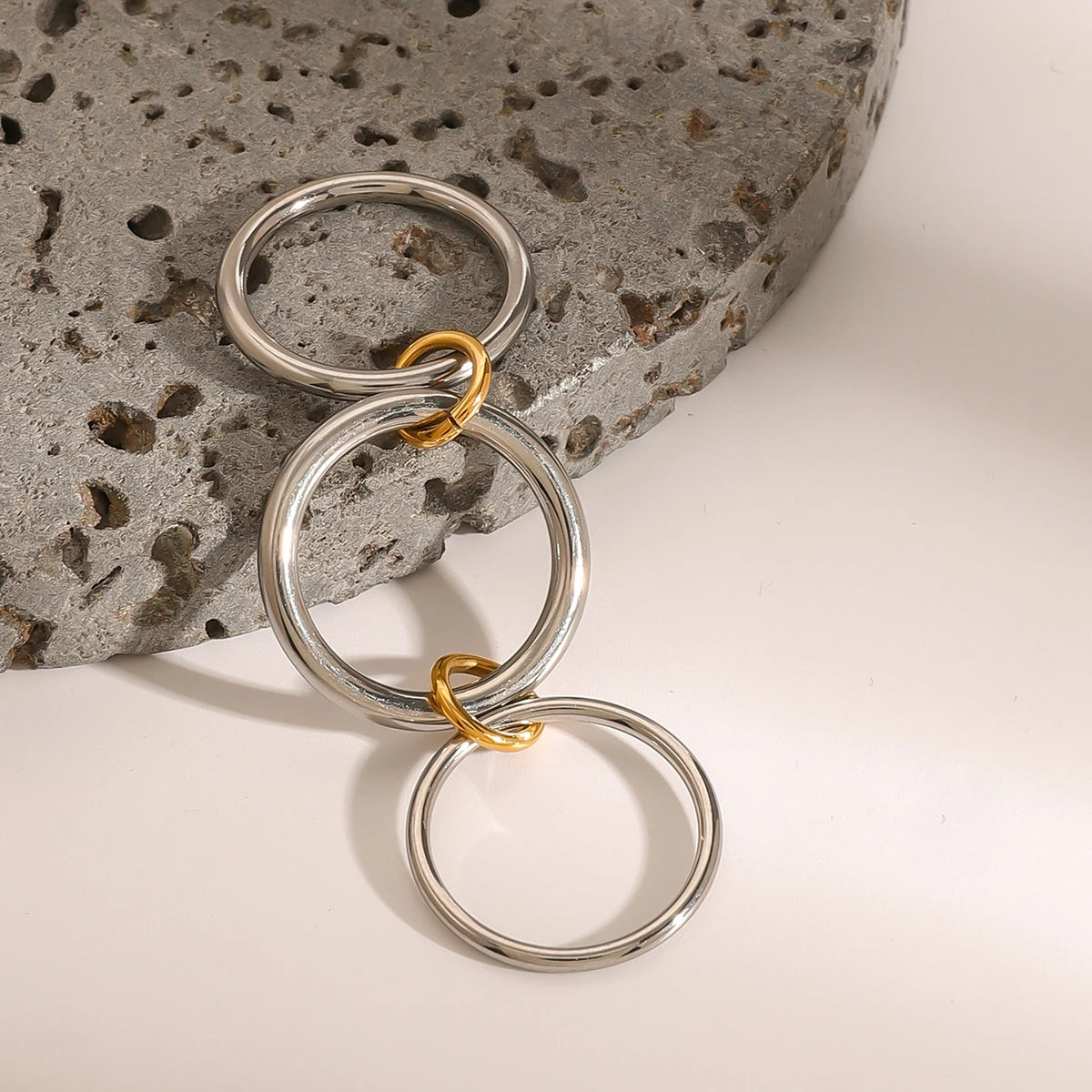 Minimal Stacking Ring Stack — Stainless Steel · PS262